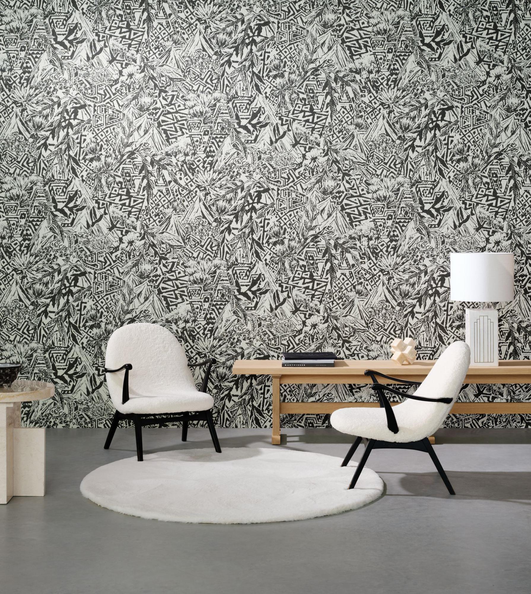 papier peint célèbre chaîne de montagnes enneigées - arte