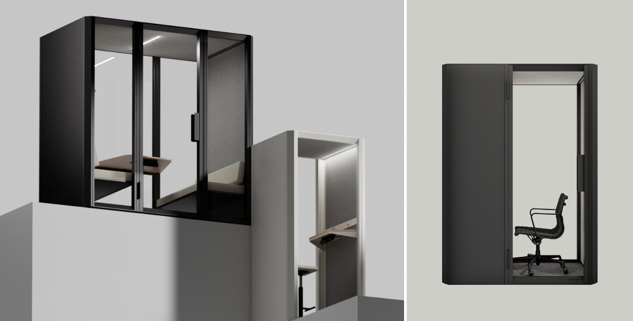 3 cabines acoustiques mute