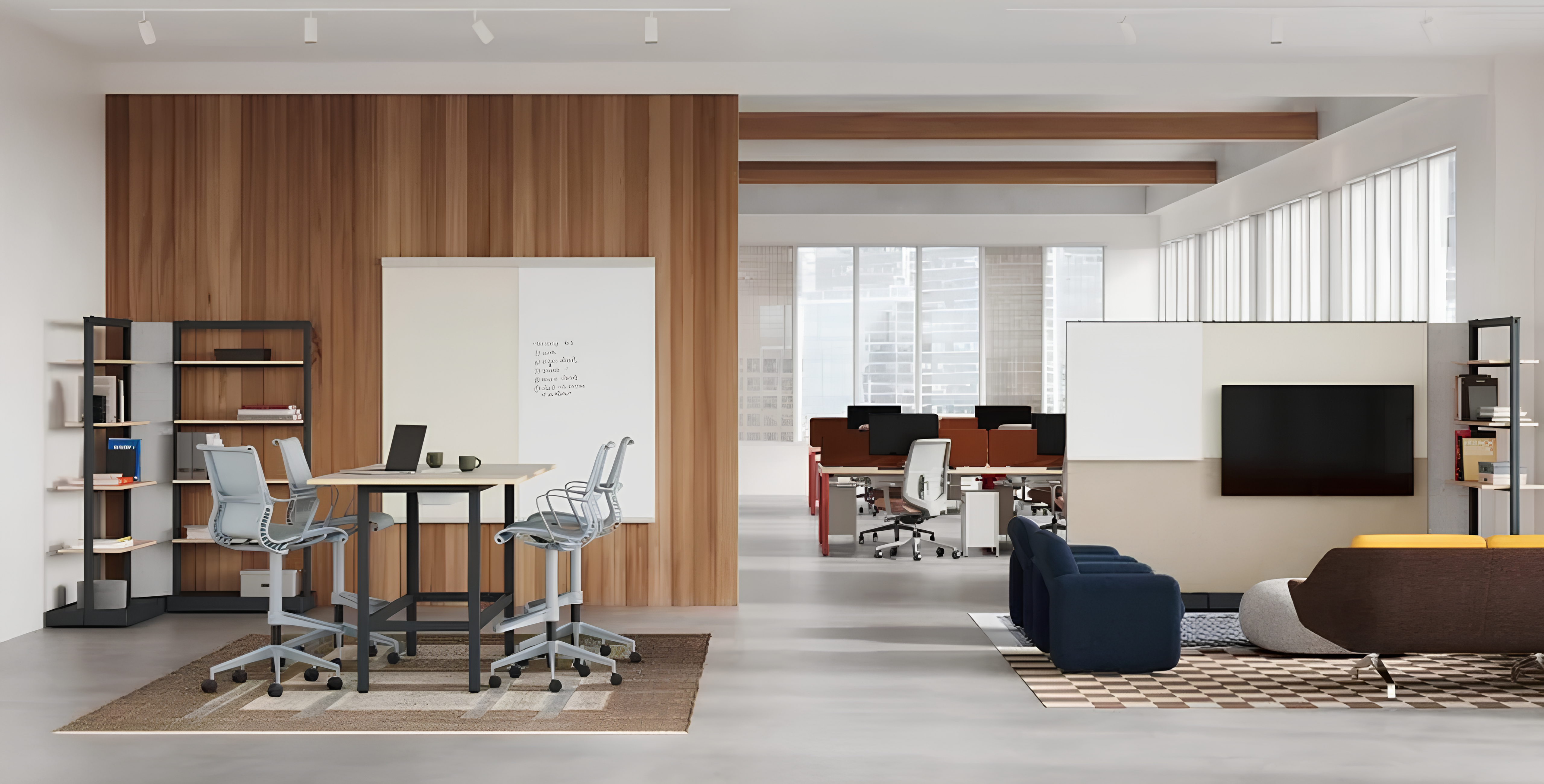 open space - chaises herman miller - bureaux - canapé