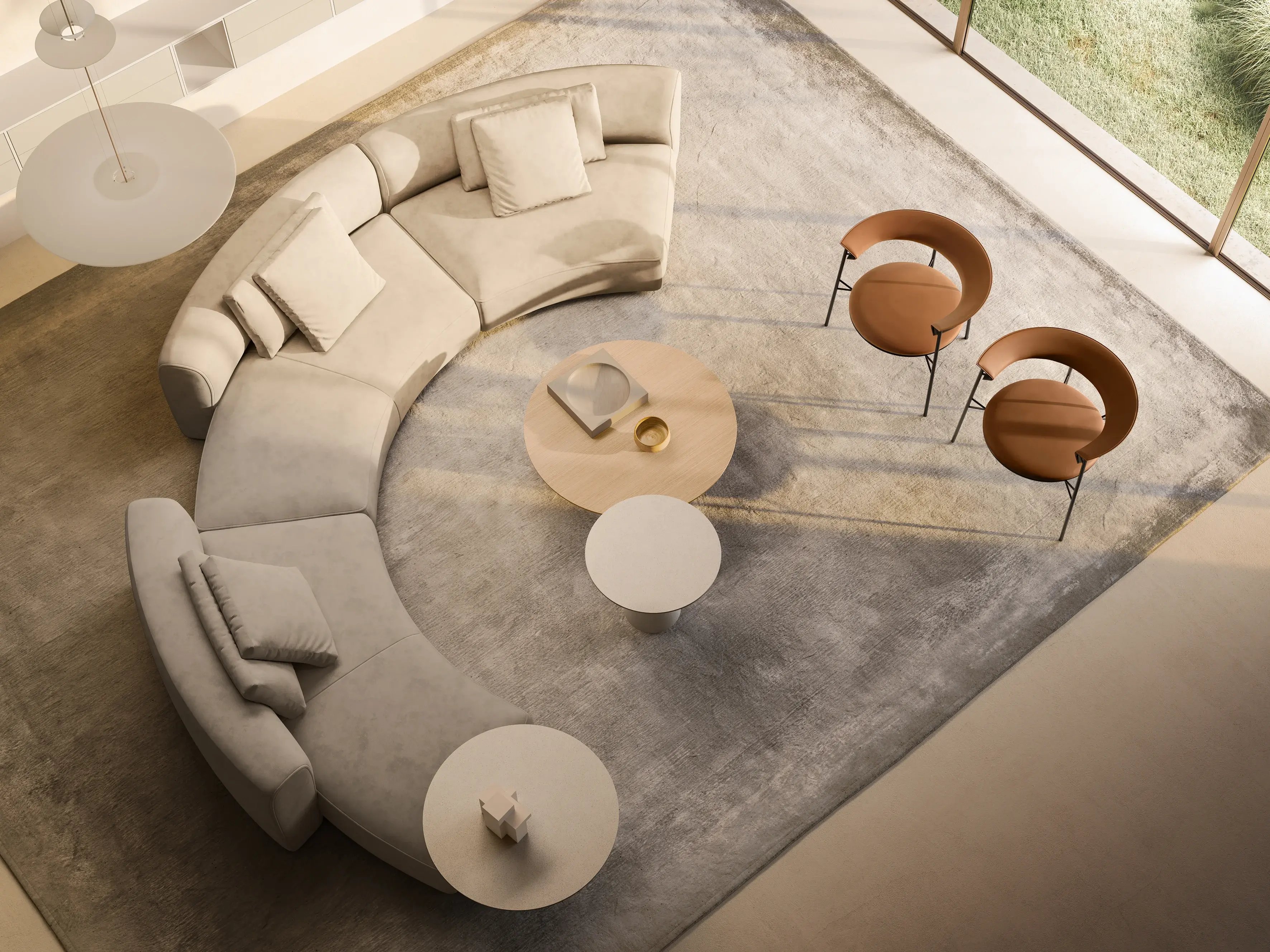 vu de haut dun salon