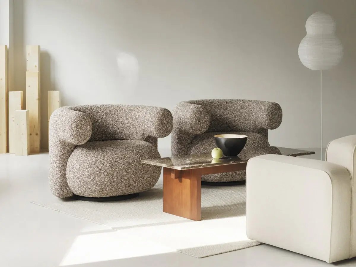 siege pivotant en tissu 