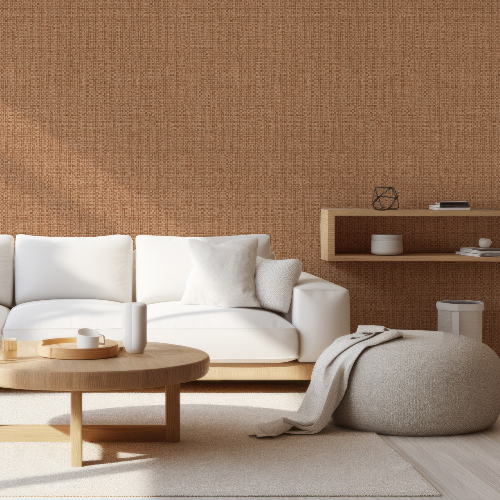 papier peint feuilles de bananiers tissées à la main - arte