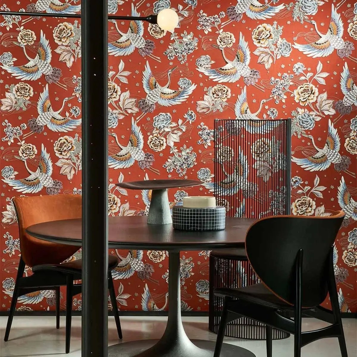 papier peint grues en plein vol - arte