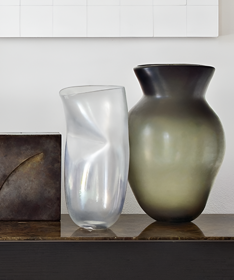 deux vases arcades rond et vertical